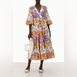 Zimmermann Midi Floral Wrap Dress